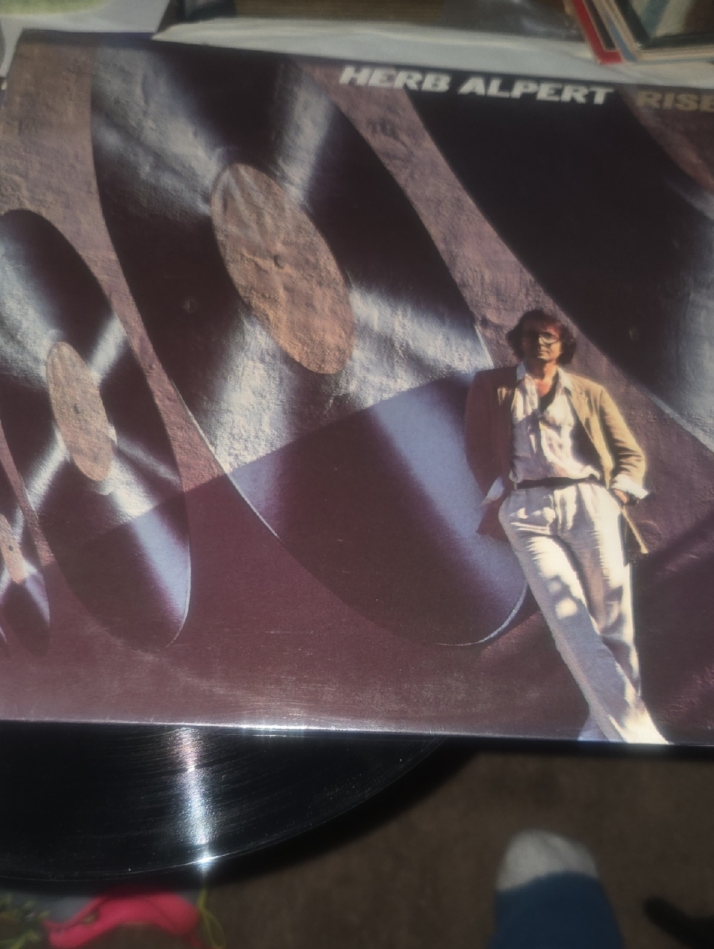 Herb Alpert 'Rise' Vinyl LP - Maroon & Beige Cover